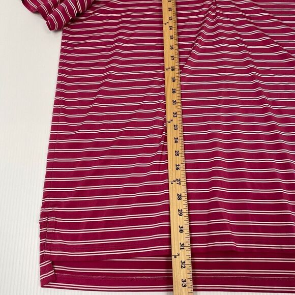 RLX Ralph Lauren Polo Shirt Mens XXL  Pink Striped Short Sleeve Stretch Adult - Picture 5 of 9